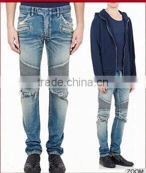 Biker Jeans Fashion Denim trousers(LOTK006)