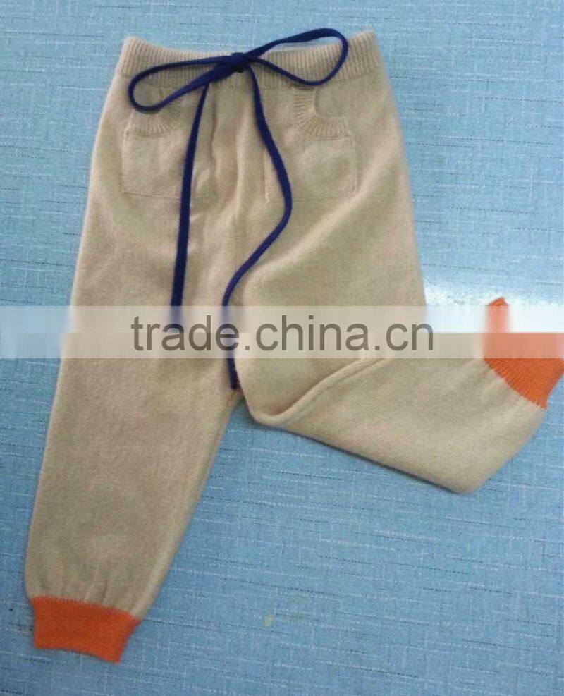 2015 baby clothing soft 100%cashmere baby pants