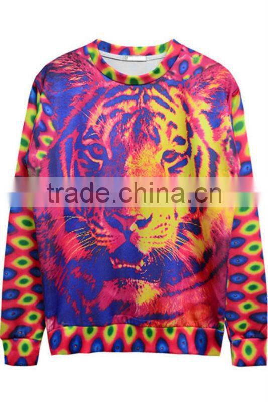 dazzling tiger sweatshirt for ladies long sleeve
