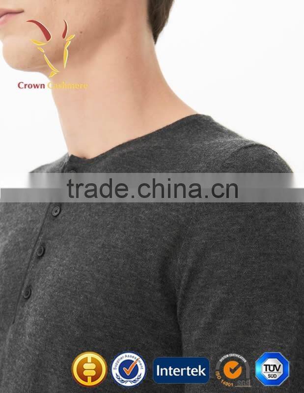 Men Button Down Knitted Cashmere Pullover Sweater