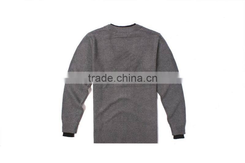 Long Sleeve Grey Button Down Cardigan Sweater For Men