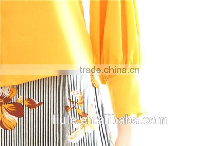 Latest Women Long Sleeve Chiffon Blouse Ladies Loose Casual Tops Autumn All-Match