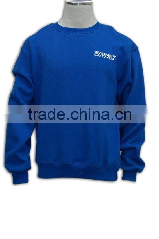 Great workmanship blue thick fleece pullover crewneck sweatshirt