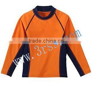 children's long sleeve rash t shirt orange