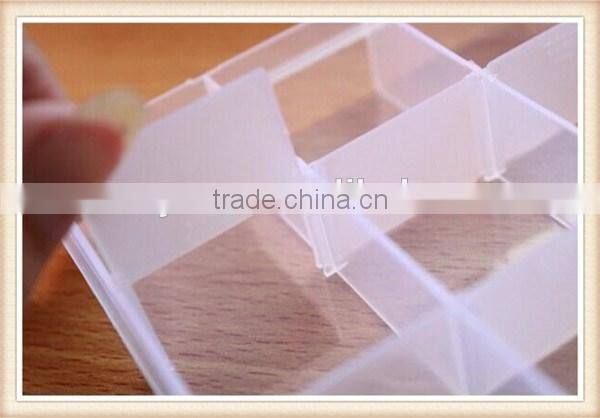 Empty 15 Compartment Plastic Clear Storage Box For Jewelry Rainbow loom bands Container Sundries Organizer