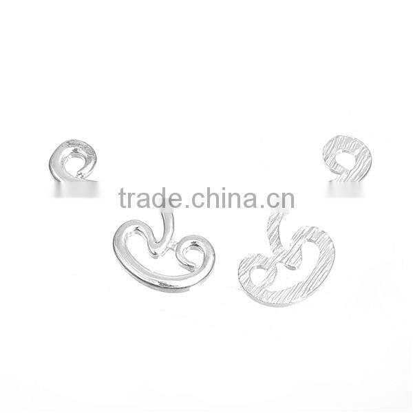 Zinc Based Alloy Connectors Wave Silver Plated