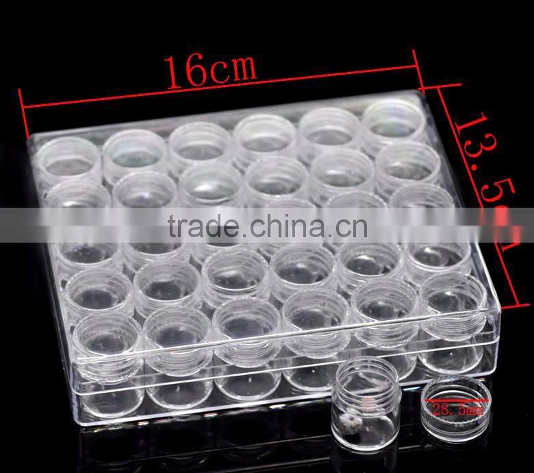 1PC Rectangle Acrylic Clear Beads Display W/Lid Storage Container