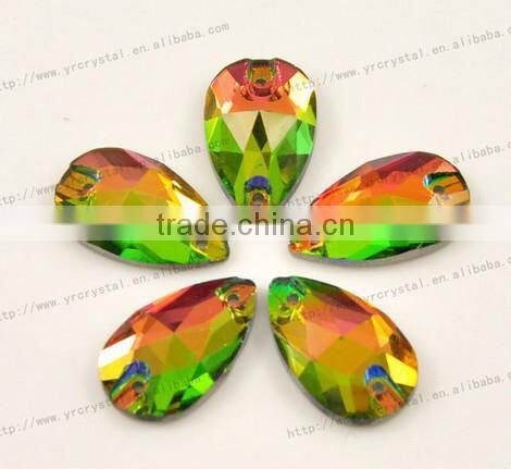 teardrop sew on flat back strass drill diamond stones