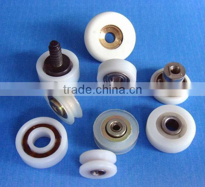 7MM shaft Plastic covered pulley wheel bearing for sliding door and windows