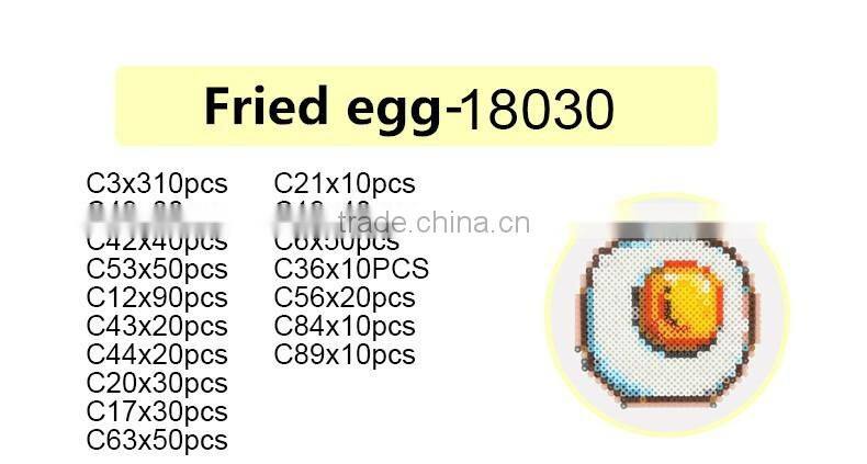 Diyfashion 5mm hama perler fuse beads the Fried Egg set with puzzle iron paper and twezzer hama beads toys for kids 18030