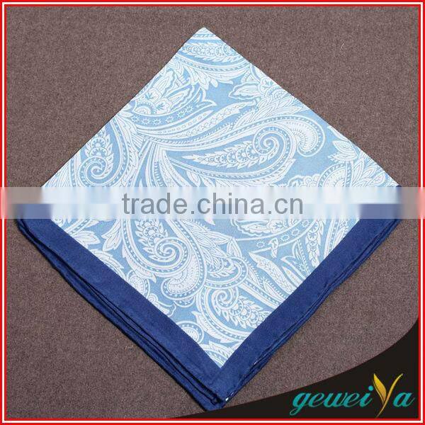 Bule Flower Style Custom Printed Handkerchief