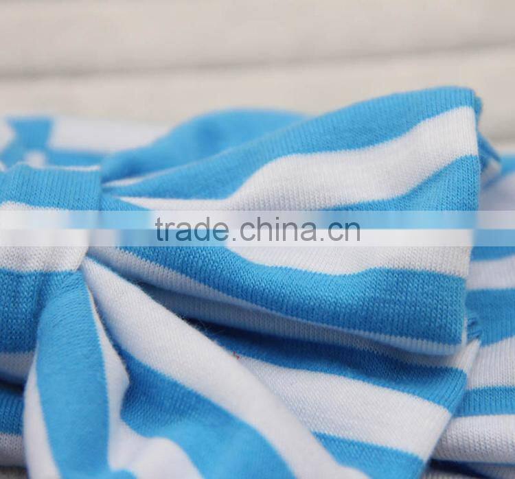 Wholesale top knot turban hair accessories , stripe baby girl headband M5062411