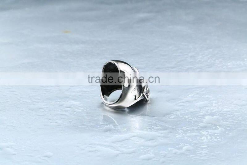 Mens Punk Goth Skull Ring Patriotic Stars Stripes Honor American Flag Bandit Biker Stainless Steel Ring Size 8-14