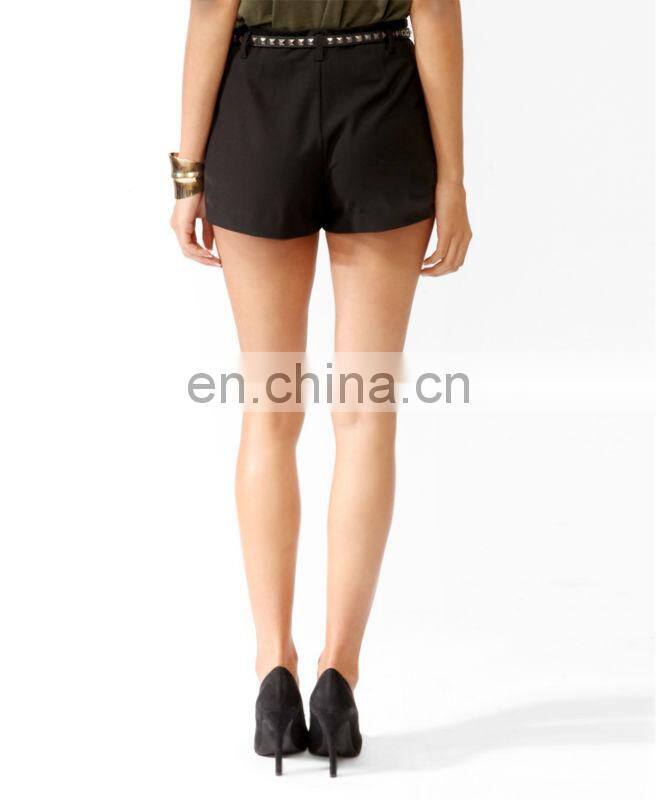 Solid Pocket Shorts w/ Studded Belt CSS0029
