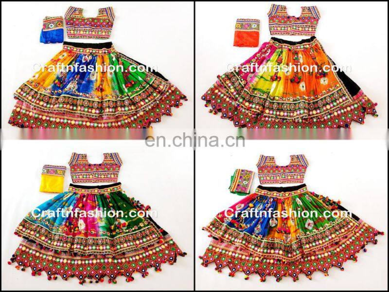 Tribal Ethnic Belly Dance Floral Skirt- Indian old VINTAGE Gujarati kutchi Skirt - Vintage Embroidered Multi boho banjara skirts