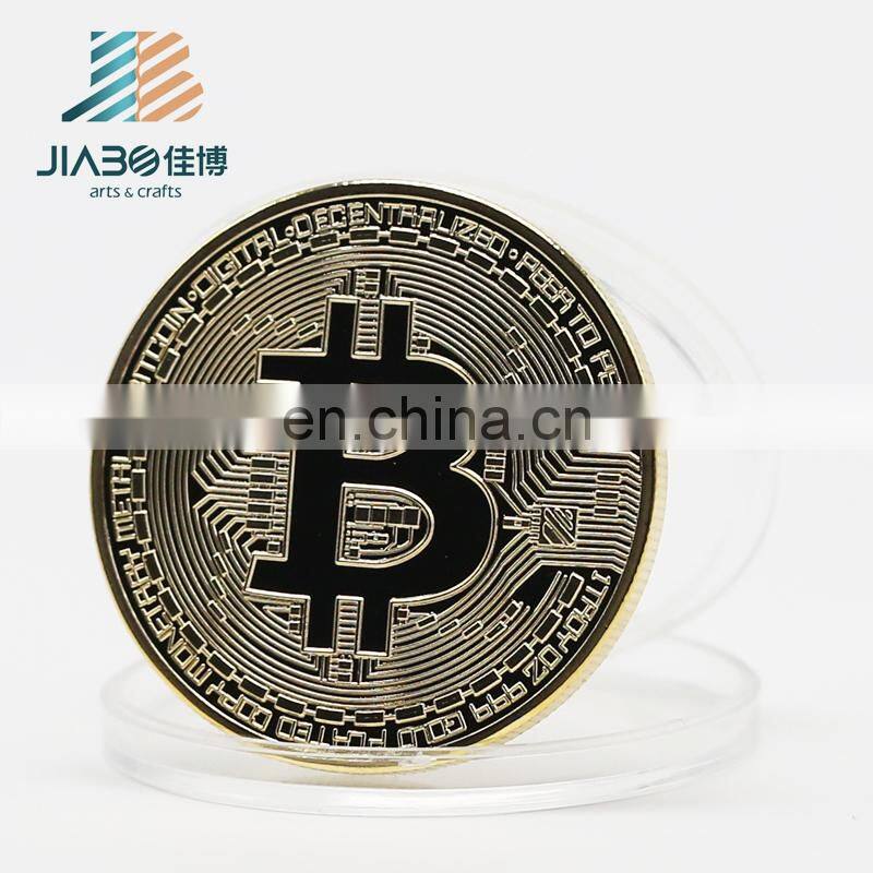 Custom design 3d logos have stock molds gold silver copper plating Bitcoin promotion coin