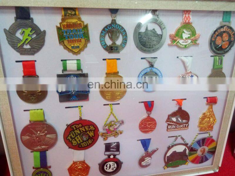 top sale custom hign quality football gold award medals with ribbons