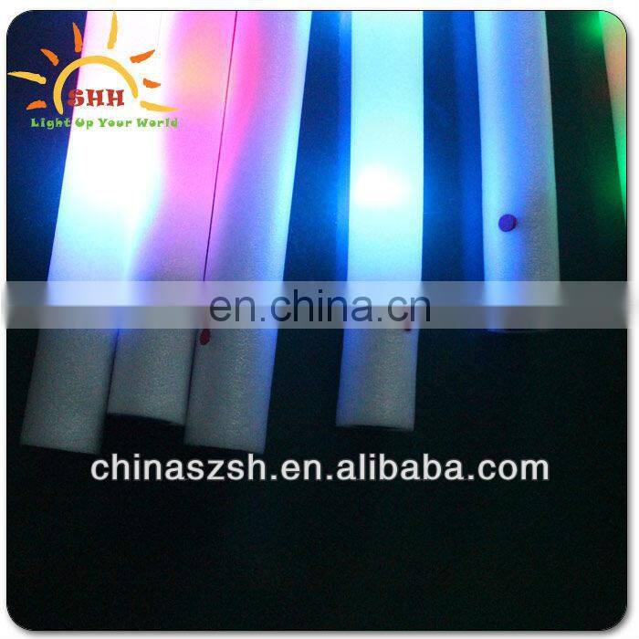 Pool Party Kids Playing Glowing Foam Water Noodle LED Lighting Up Swimming Noodle