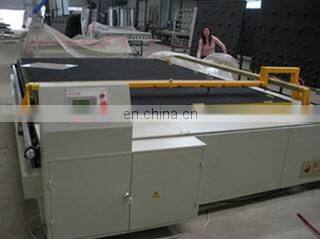 Insulating glass washing and drying machine with outside flat panel press