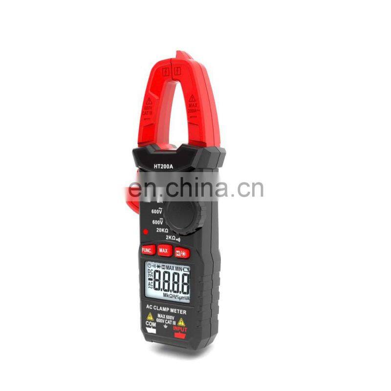 HT200A Pocket AC/DC Voltage Ohm Clamp Meter Tester Smart Digital Clamp Meter