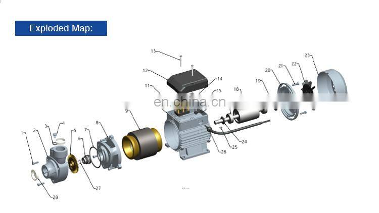 MKP60 series pk60 electric motor vortex water pump