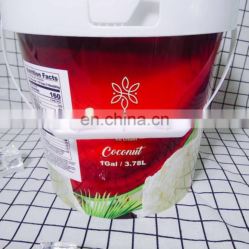 Food grade 1 gallon plastic bucket for ice cream sauce powder