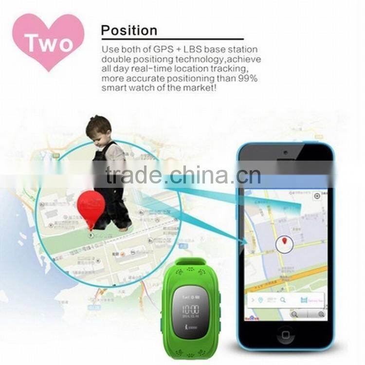 Useful and Colorful Waterproof GPS Smart Watch for Children Tracker