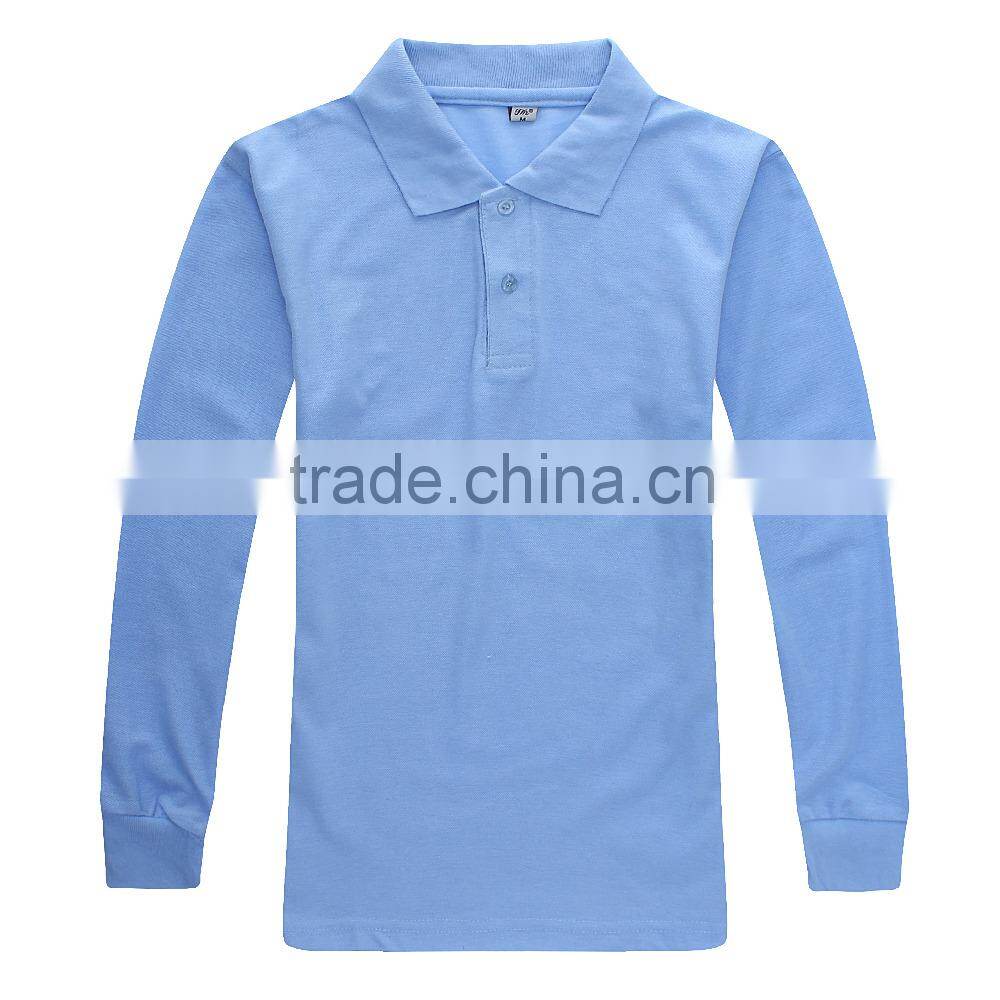 High Quality Sublimation Men Long Sleeves Collar T-shirt