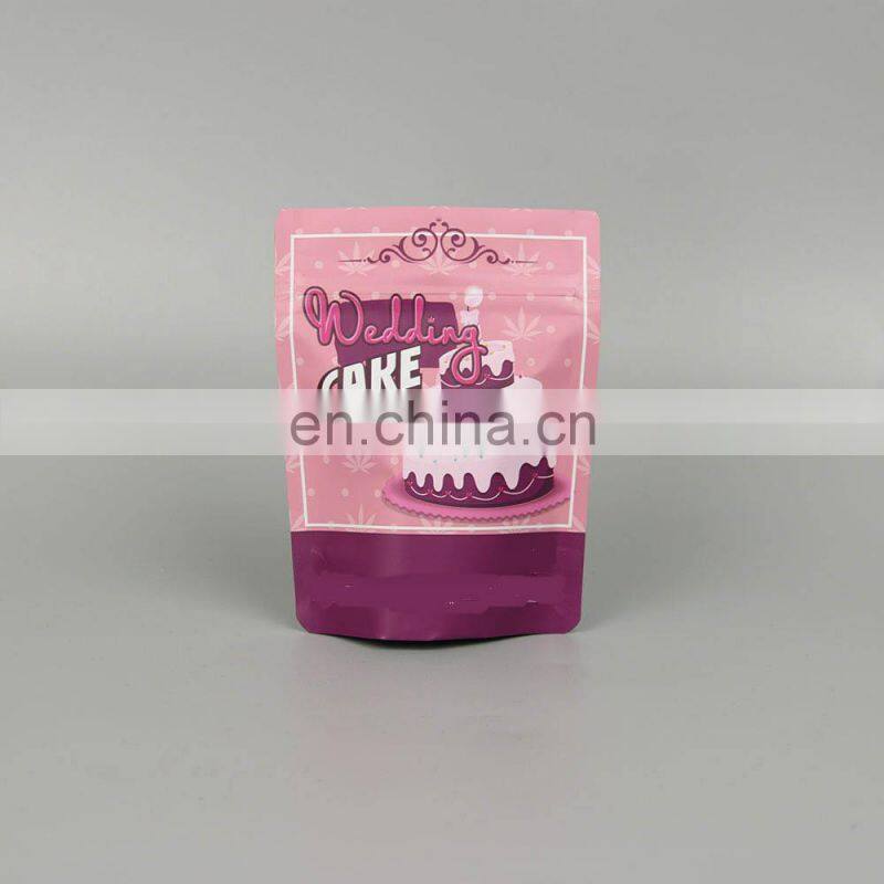 Food grade moisture proof edibles gummy packaging custom 3.5g cookie mylar bag stickers custom logo