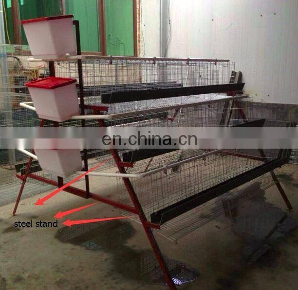 Galvanized 3 tiers and 4 tiers chicken breeding cage