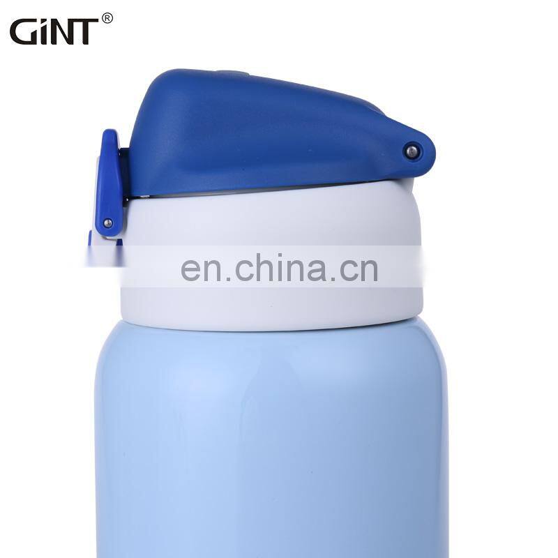 New Design Vacuum flask Cute color one touch open lid Customer Color Pop-up Button Double Wall Stainless Steel Water Bottle