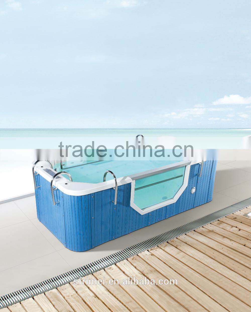 Square Freestanding Large Outdoor Hot Spa Whirlpool Portable Bathtub