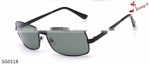 uv400 metal frame driving sunglasses eye wear with glass lens