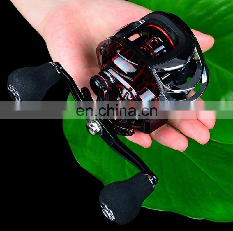 Amazon Metal 18+1BB 7-10 kg Max Drag 7.1:1 Bait Casting Red Crack Color Baitcasting Saltwater Reel Fishing