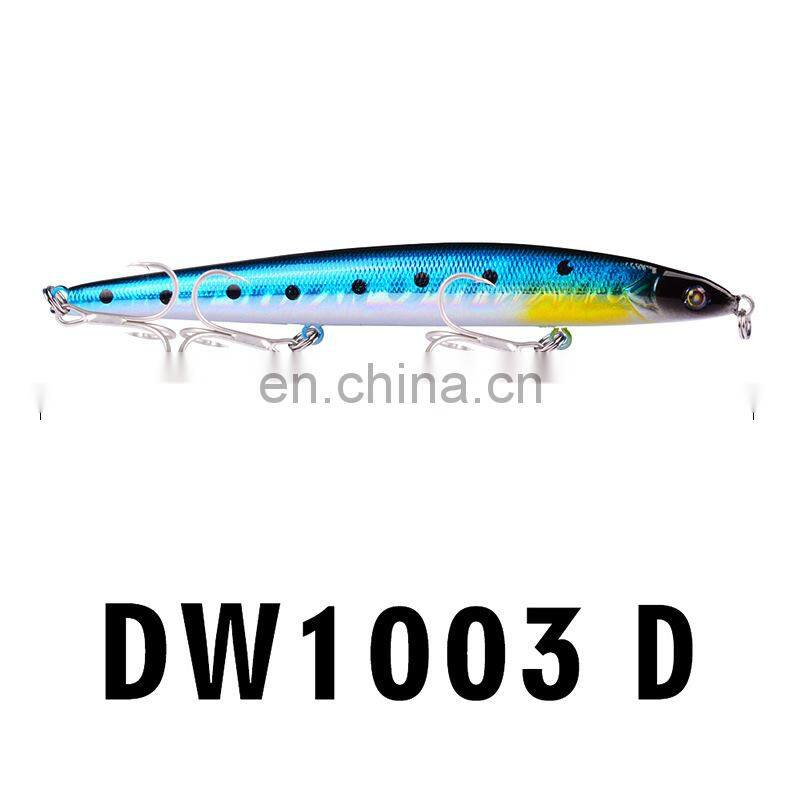 12.8cm sea fishing lure bait plastic hard bionic bait 21.5g lure 6 color poppa pencil lure topwater
