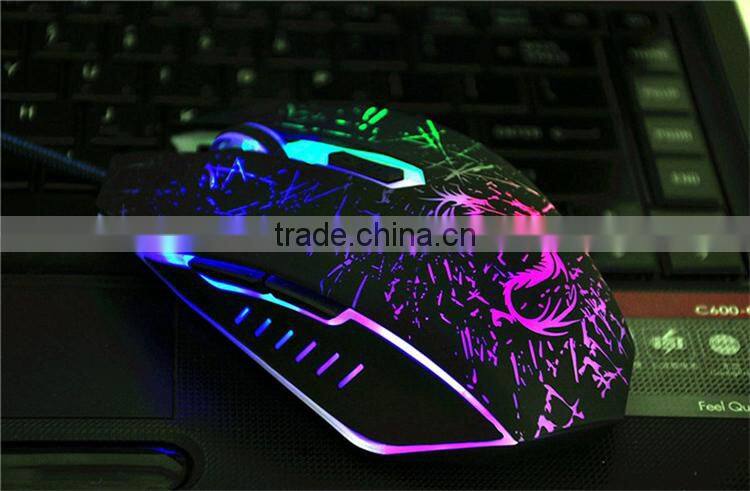 LED gaming cheap wired silent mouse factory directly