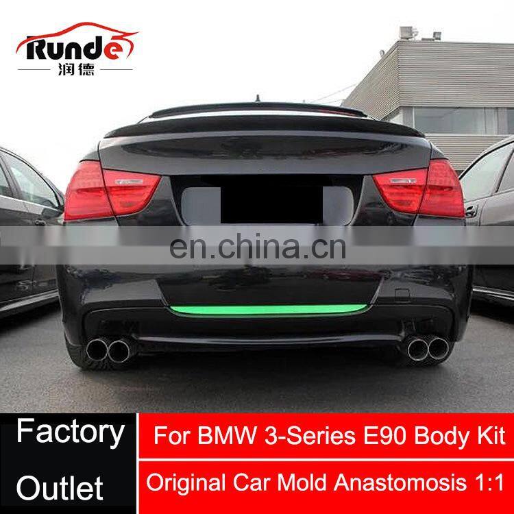 Runde PP Material Car Body kits For BMW E90 MT Style Car Front Rear Bumper Side Skirt Fog Lights Frame 2009-2011