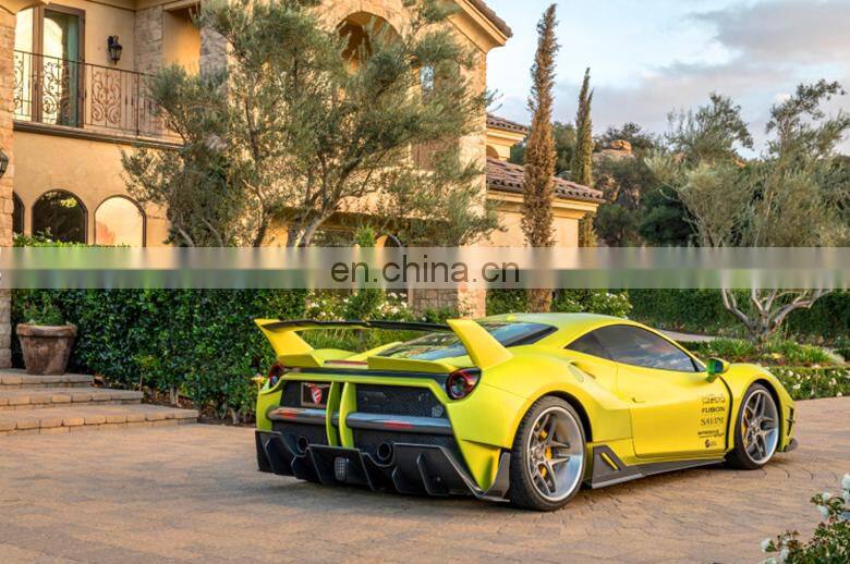 Runde Misha-Design For Ferrari 488 GTB Perfect Fitment Body Kit Front Bumper Rear Bumper Hood Side Skirt Spoiler