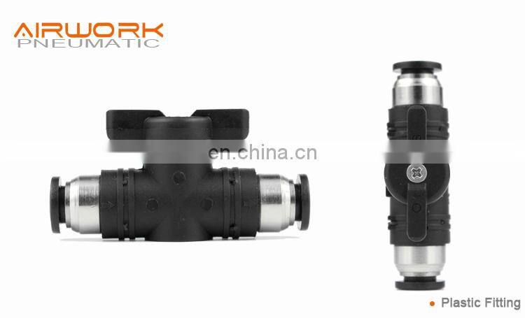 BUC plastic pipeline plastic push in air hand control relief valve pneumatic air speed controller