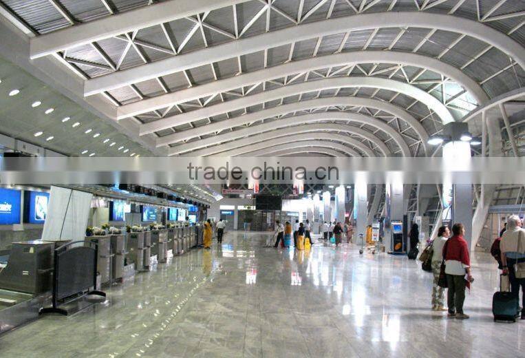 Pre engineered long span steel airport construction