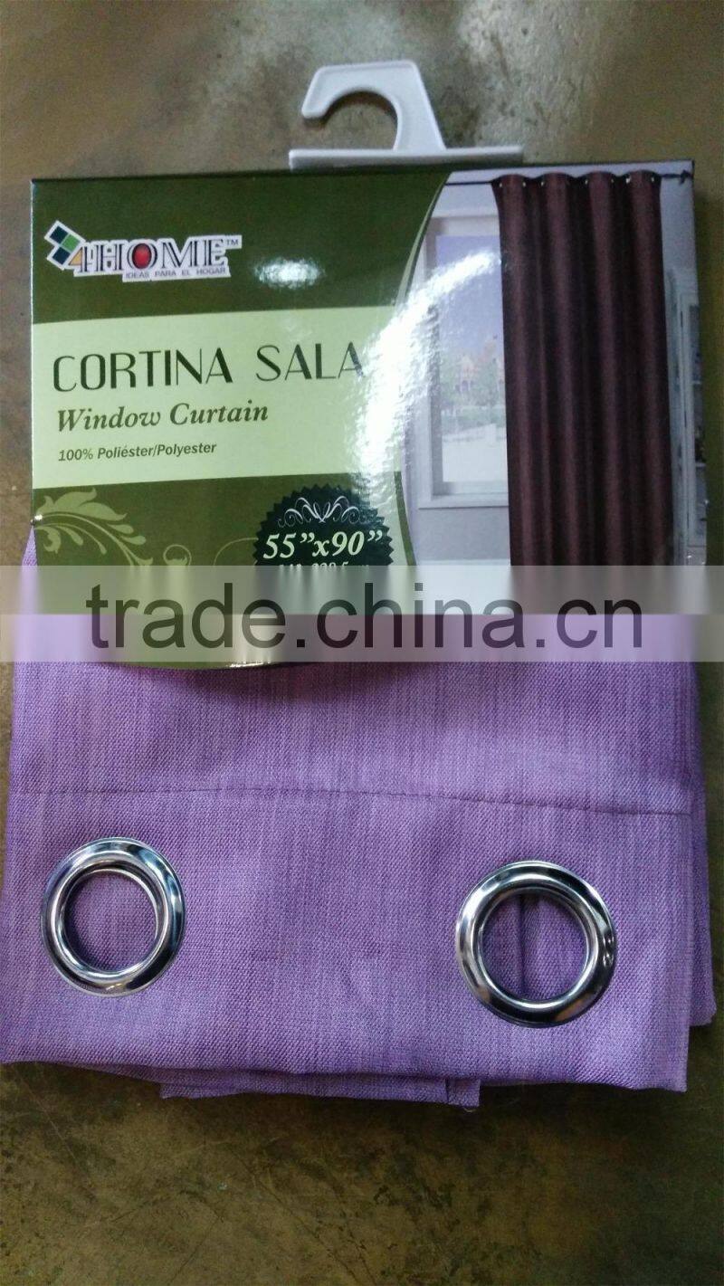 1PC SOLID TEXTURE FAUX LINEN CURTAIN FOR LIVING ROOM