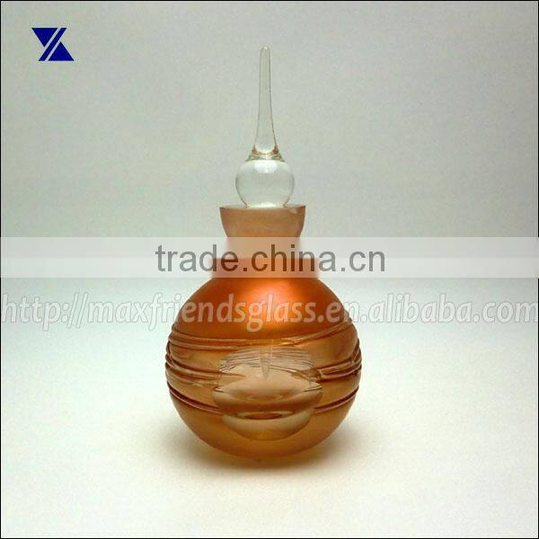 orange glass perfume bottle, diffuser for home deco, 100ml