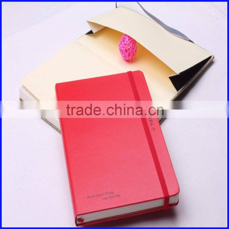 Red NOTEBOOK Pocket CLASSIC HARD COVER RULED JOURNAL (5 X 8.25)