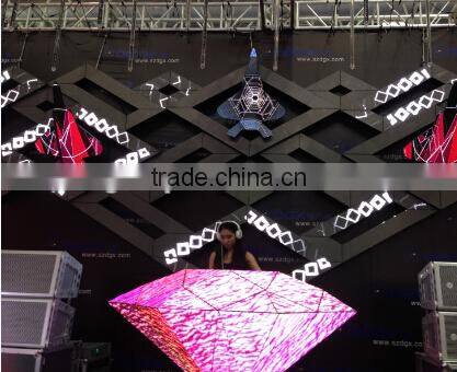 good kind Triangle background wall-P5 , LED display and DJ Booth
