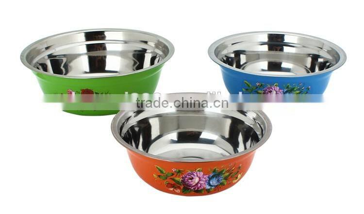 made in china wholesale stainless steel soup bowl/ colored salad bowl/ tableware