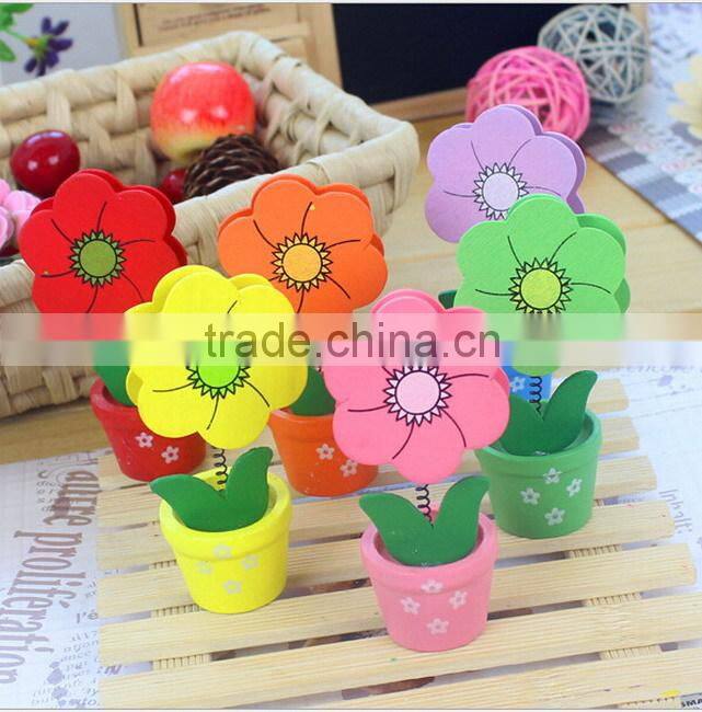 Wooden flower pot decoration items table card holder