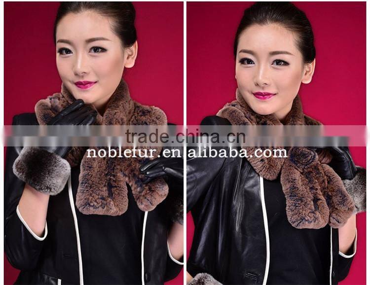 luxury 2015 new trends fancy rex rabbit fur pompon female Winter neckerchief
