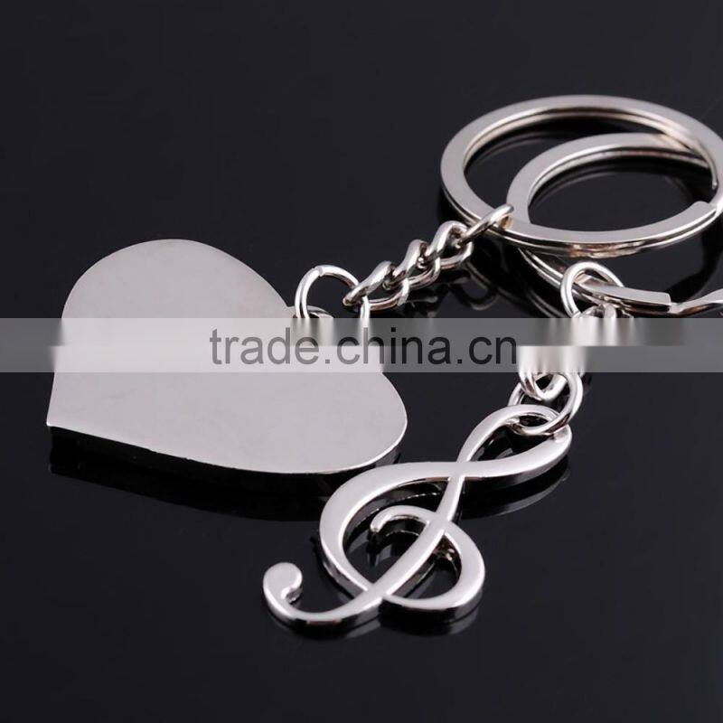 Creative couple Keychain pendant heart shaped notes holiday promotional gifts wholesale