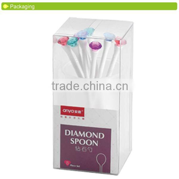 D657 Diamond Coffee Spoon Plastic Spoon Dessert Spoon