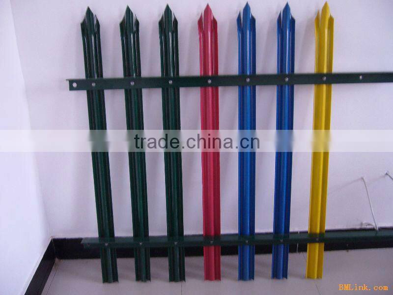 high qality Canada hot-dipped galvanized steel palisade fencing